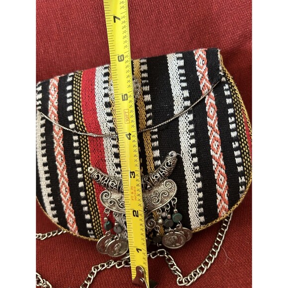 Boho Small Purse With Decorative Coin Embellishments - Picture 7 of 8
